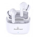 Powertech PT-1052 In-ear ANC Bluetooth Handsfree Ακουστικά με Αντοχή στον Ιδρώτα και Θήκη Φόρτισης Λευκά