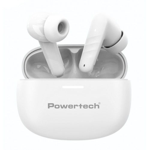 Powertech PT-1432 In-ear Bluetooth Handsfree Ακουστικά με Θήκη Φόρτισης Λευκά