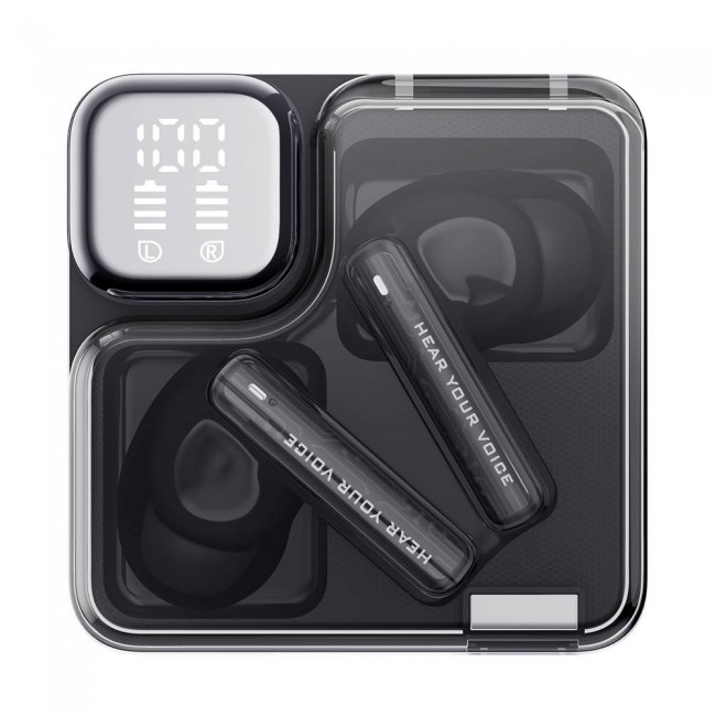 QCY Melobuds Neo Black – TWS BT Earbuds with LED Display, Dual Connection, Anti-air calls 7h