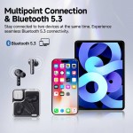QCY Melobuds Neo Black – TWS BT Earbuds with LED Display, Dual Connection, Anti-air calls 7h