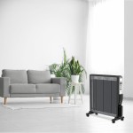 Rohnson R-073 Θερμοπομπός Δαπέδου 2500W Mica με Ηλεκτρονικό Θερμοστάτη και WiFi 64.5x66cm Γκρι