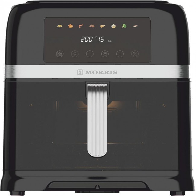 Morris MAF-8005D Air Fryer 8lt Μαύρο με διπλή αντίσταση και Κεραμική επίστρωση