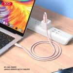 XO Nb-q265b USB 2.0 Cable USB-C male - USB-C 60W Ροζ 1m (16.005.0309)
