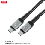 XO NB-Q264A USB 2.0 Cable USB-C male - USB-C 240W Λευκό 1m (16.005.0314)