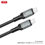 XO NB-Q264A USB 2.0 Cable USB-C male - USB-C 240W Λευκό 1m (16.005.0314)