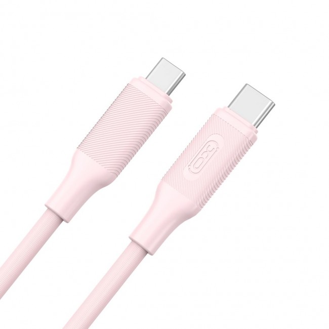 XO Nb-q265b USB 2.0 Cable USB-C male - USB-C 60W Ροζ 1m (16.005.0309)