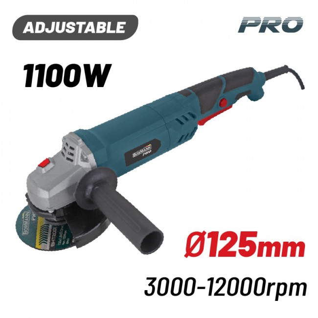 BORMANN Pro BAG1105 Τροχός Ρυθμιζόμενος 1100W,Φ125mm,3000-12000rpm  *