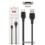 XO NB103 Regular USB 2.0 to micro USB Cable Μαύρο 2m