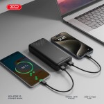 XO PB313 Power Bank 20000mAh με 2 Θύρες USB-A και Θύρα USB-C Μαύρο (16.010.0096)