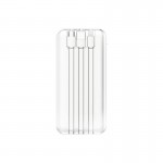 Philips DLP1922CW/GRS Μαύρο Power bank με γρήγορη φόρτιση, 2x USB-C, USB-A και ενσωματωμένα καλώδια φόρτισης USB-C, USB-A και lightning – 10000mAh