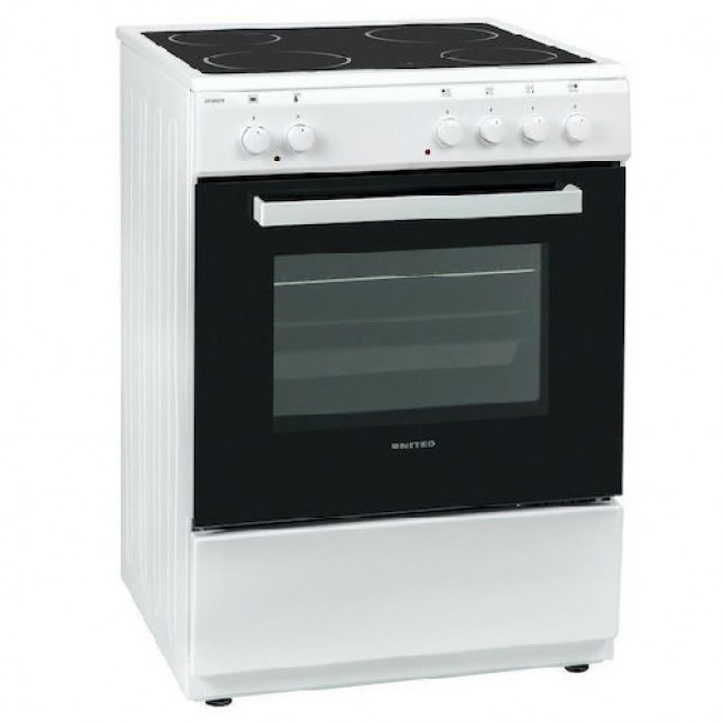 United UFV-68277T Κουζίνα 69lt με Κεραμικές Εστίες Π60εκ. Λευκή * United UFV-68277T Κουζίνα 69lt με Κεραμικές Εστίες Π60εκ. Λευκή *