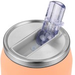 Estia 01-23423 Travel Cup Save the Aegean Ανακυκλώσιμο Ποτήρι Θερμός Ανοξείδωτο / Πλαστικό BPA Free 500ml Peach fuzz με Καλαμάκι *