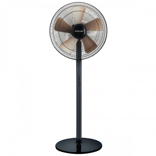 Eurolamp 300-20012 Ανεμιστήρας Ορθοστάτης 60W Διαμέτρου 41cm Μαύρο-Χρυσό 
