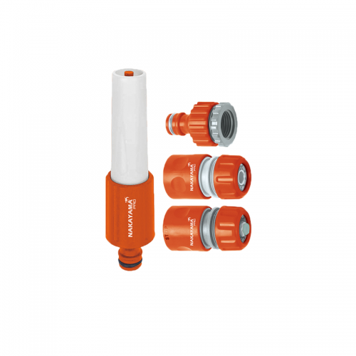 NAKAYAMA Pro GH9218 Σετ Ποτίσματος 4τεμ,με Αυλό,Ταχυσύνδεσμο 1/2" & 3/4" Ρακόρ 