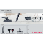 Singer Flexi HVC 1480BLDC Επαναφορτιζόμενο 2 σε 1 Σκουπάκι & Σκούπα Stick 