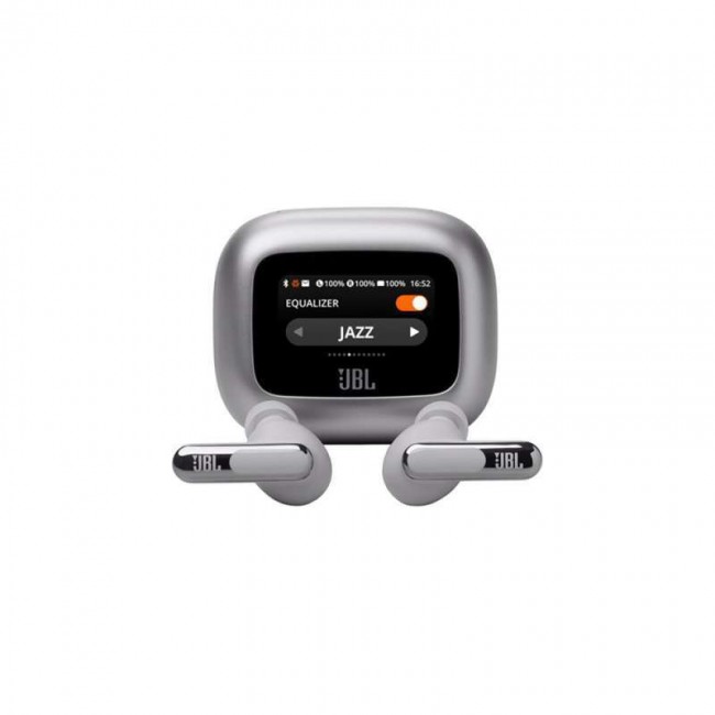 JBL Live Beam 3 Silver In-ear Bluetooth Handsfree Ακουστικά με ANC και Smart Case *