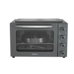 Primo PREO-40456NS Φουρνάκι Με 2 Κεραμικές Εστίες 50L Με Αέρα & Υάλινη Πρόσοψη Ανθρακί