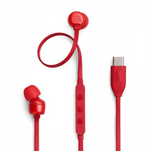 JBL Tune 310C Κόκκινο In-ear Handsfree Ακουστικά με Βύσμα USB-C*