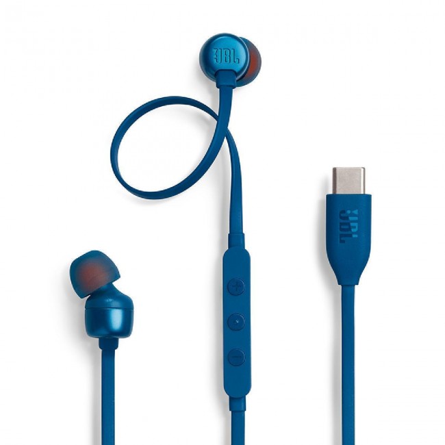 JBL Tune 310C Μπλε In-ear Handsfree Ακουστικά με Βύσμα USB-C*