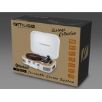 Muse MT-201WW Λευκό Βαλιτσάκι Πικάπ Με Ενσωματωμένα Ηχεία  