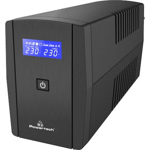 Powertech PT-1295 UPS Line-Interactive 850VA 510W με 2 Schuko Πρίζες *