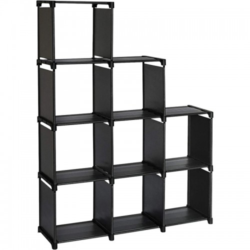 BORMANN Elite BPC1510 Βιβλιοθήκη-Ραφιέρα Υφασμάτινη Δαπέδου με Μεταλλικό Σκελετό Γκρι,125x30X125cm *