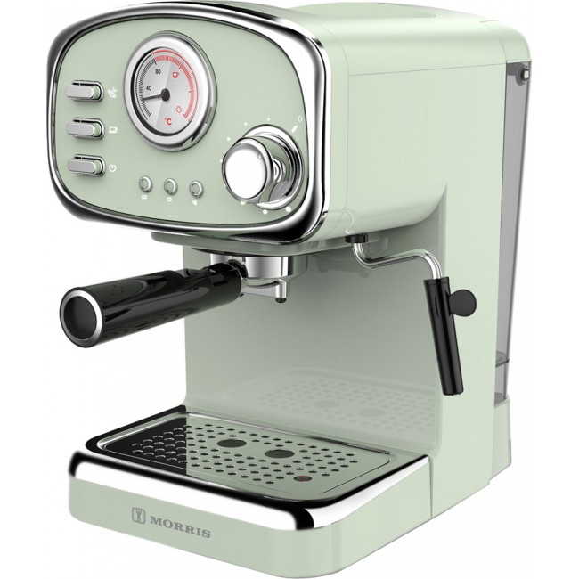 Morris R20807EMG Πράσινη Μηχανή Espresso 1100W Πίεσης 20bar 