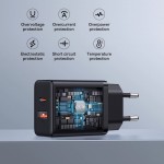 Baseus Φορτιστής Χωρίς Καλώδιο GaN με Θύρα USB-A και Θύρα USB-C 20W Μαύρος (Cube) ***