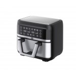 IQ AF-005 Φριτέζα Αέρος με Διπλό Αποσπώμενο Κάδο 9lt Ασημi 