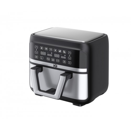 IQ AF-005 Φριτέζα Αέρος με Διπλό Αποσπώμενο Κάδο 9lt Ασημi 