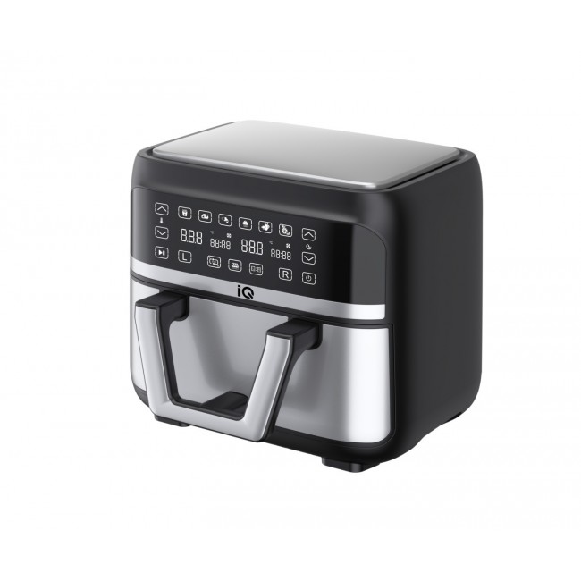 IQ AF-005 Φριτέζα Αέρος με Διπλό Αποσπώμενο Κάδο 9lt Ασημi 
