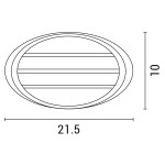 Eurolamp 147-55065 Επιτοίχια Χελώνα Εξωτερικού Χώρου E27 σε Γκρι Χρώμα 