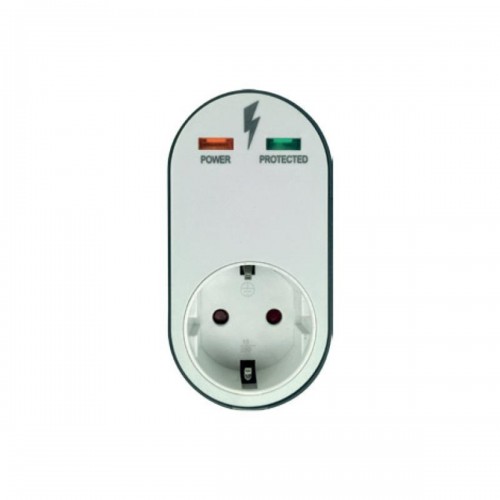 Eurolamp 147-09002 Μονή Εξωτερική Πρίζα Ρεύματος Ασφαλείας Λευκή 