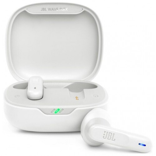 JBL Wave Flex White True Wireless Ear-Buds Headphones, IP54, Touch (JBLWFLEWHT) *