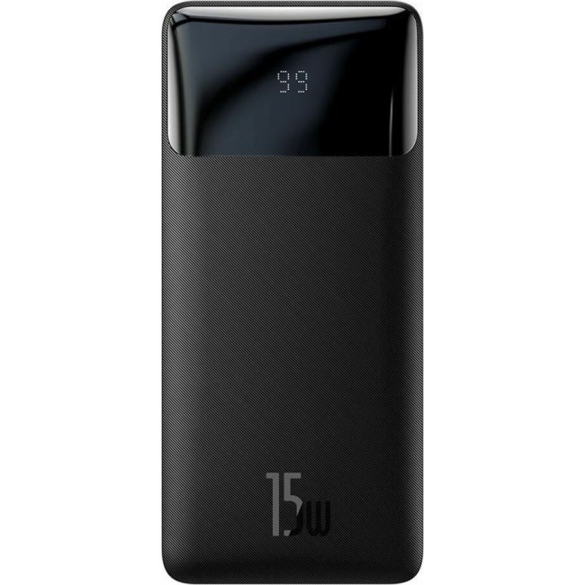 Baseus Bipow Digital Display Power Bank 10000mAh 15W με 3 Θύρες USB-A και Θύρα USB-C Μαύρο ***