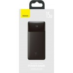 Baseus Bipow Digital Display Power Bank 10000mAh 15W με 3 Θύρες USB-A και Θύρα USB-C Μαύρο ***